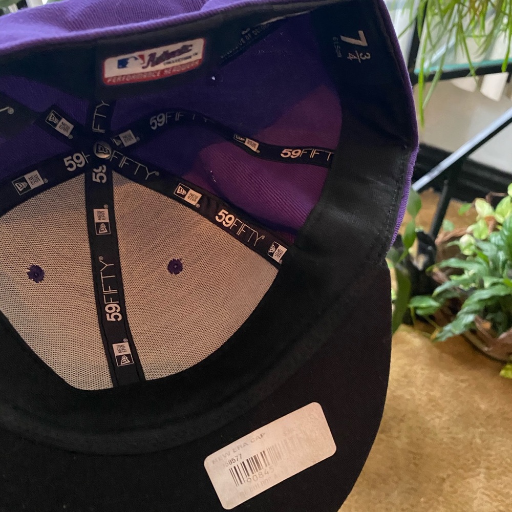 Colorado Rockies New Era Authentic Collection Structured Hat - Black/Purple